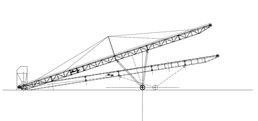 portable belt conveyor structure
