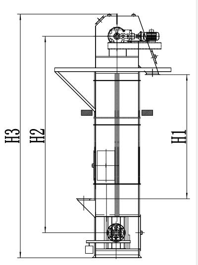 Central Chain Bucket Elevator Drawing