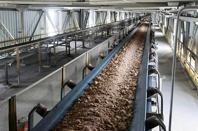 belt conveyor for gravel