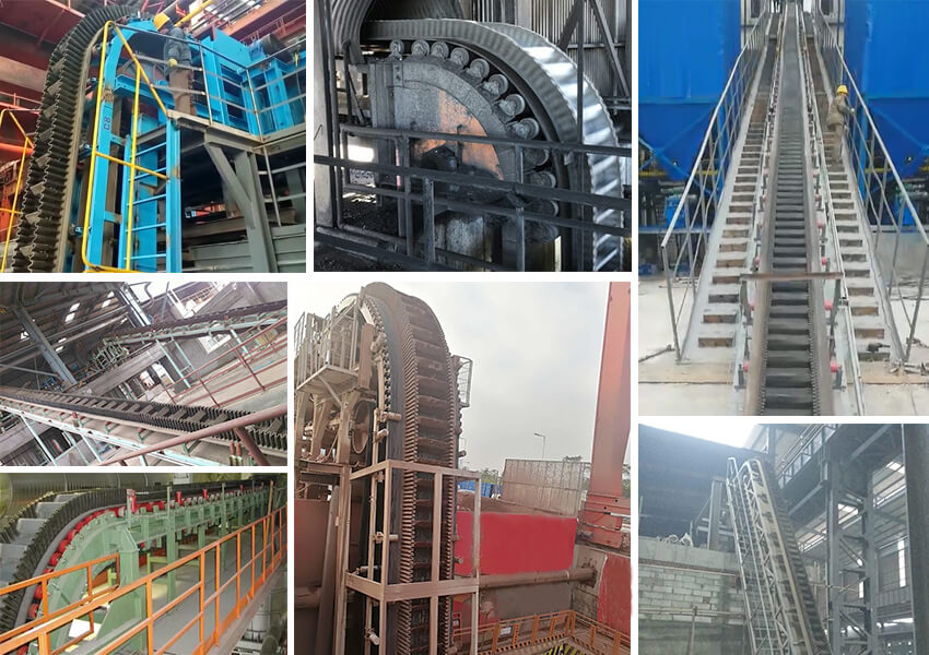 sidewall belt conveyor on site