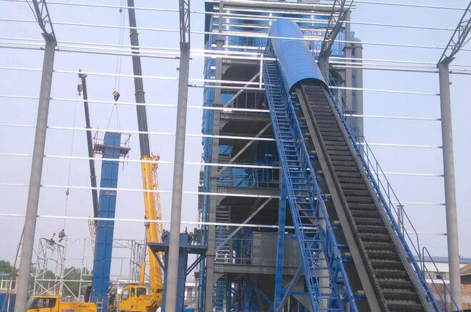 steep inclined belt conveyor