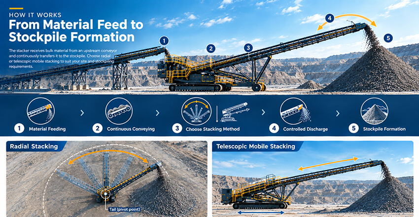 stacker conveyor working principle