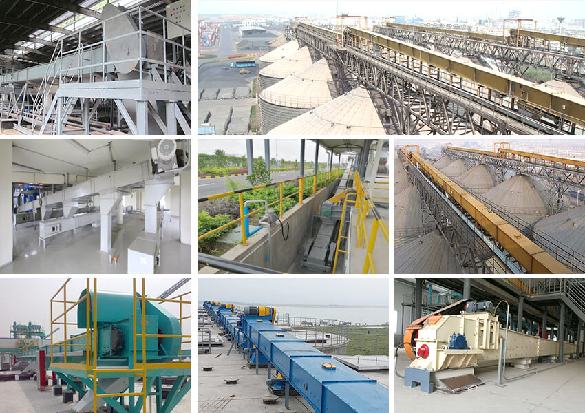 en masser drag conveyor on site