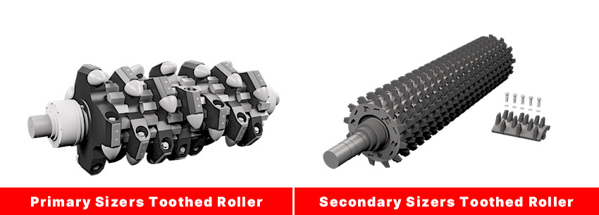 sizers toothed roller