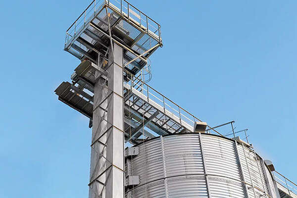 belt bucket elevator for grain