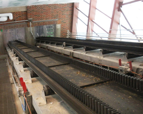 Transportation Process of Steep Inclined belt conveyor