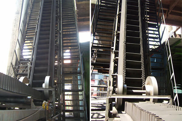 inclined belt conveyor