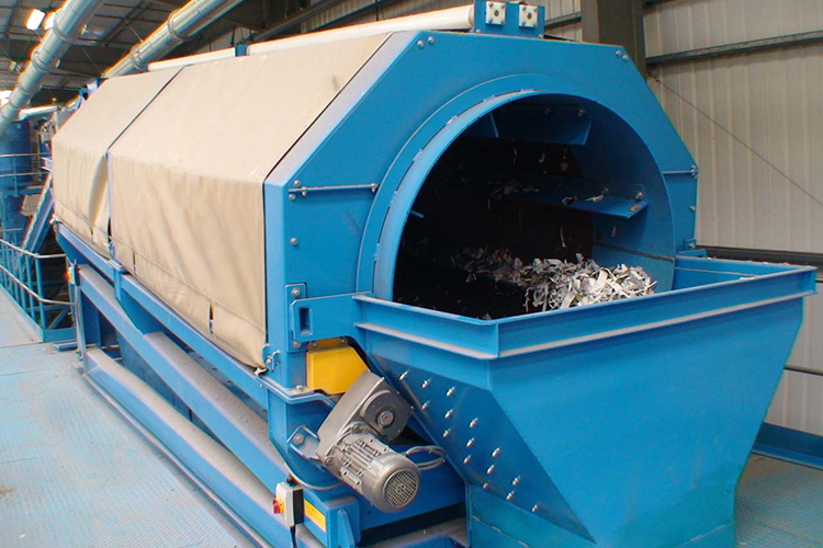 trommel screen for wood chip