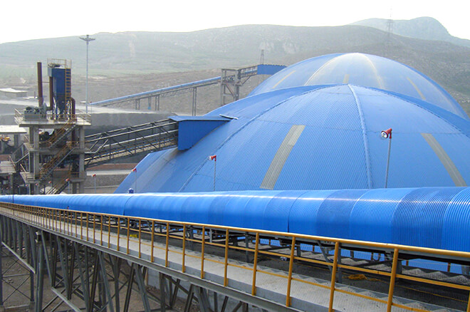 conveyor belt hoood for cement plant