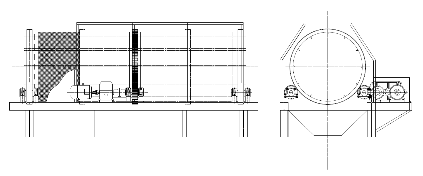 trommel screen structure 